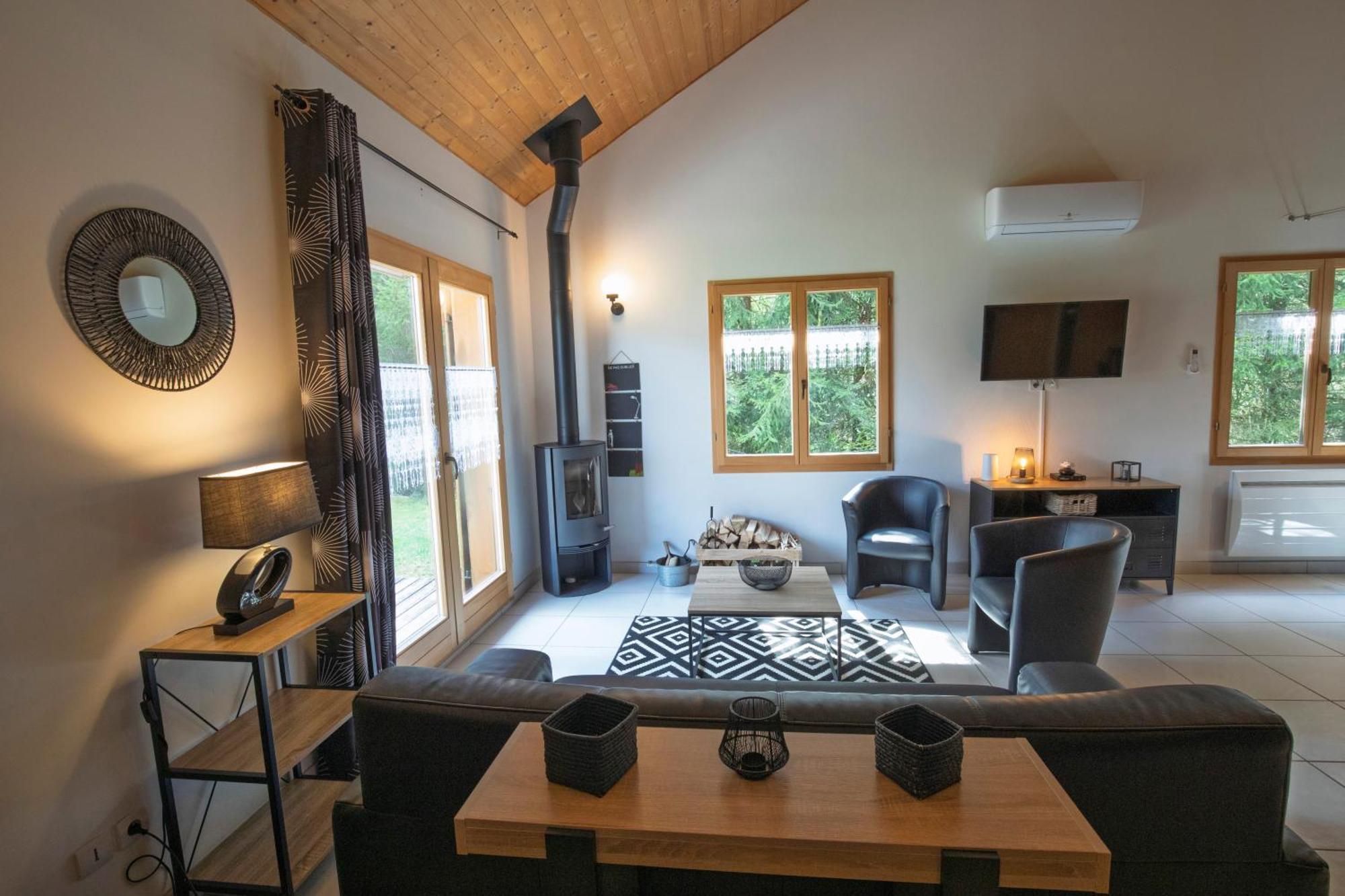 Chalet De Charme Le Contemporain Ney Exterior foto